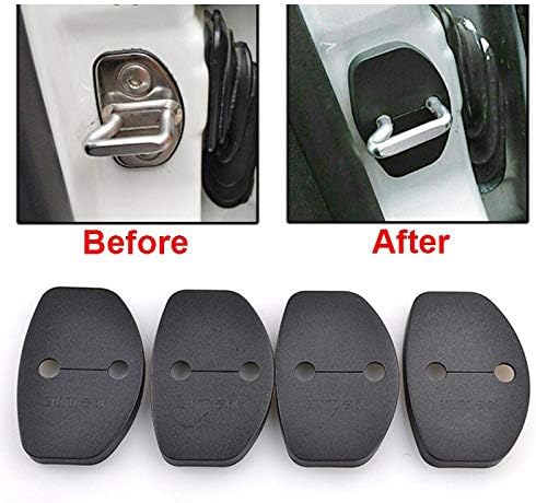 4Pcs Door Catch Lock Striker Cover Buckle Cap Antirust Waterproof Fit for Skoda Octavia A5 2004-2012 for VW Passat B5