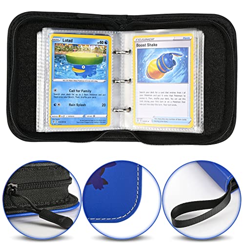 2-Pocket Trading Card Mini Binder for Pokemon TCG Cards, Hold 80 Cards with 40 Removable Sleeves, One Card Size Collectible Trading Card Albums (Blue) in Dubai - UAE | Whizz 2-Pocket Trading Card Mini Binder for Pokemon TCG Cards, Hold 80 Cards with 40 Removable Sleeves, One Card Size Collectible Trading Card Albums (Blue) in Dubai - UAE | Whizz