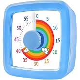 MEPHILIMIA Visual Timer for Kids &amp; Adults, 60 Minute Rainbow Countdown Timer, Time Management Tool for Classroom, Home, Kitchen, Office, School