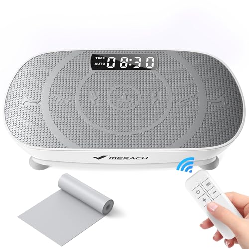 MERACH Vibration Plate Exercise Machine, Whole Body Exercise & Fitness Equipment, Bluetooth and Silicone Pedal, Vibrating Plate Machine with Auto Mode, Vibrate Fitness Platform for Home