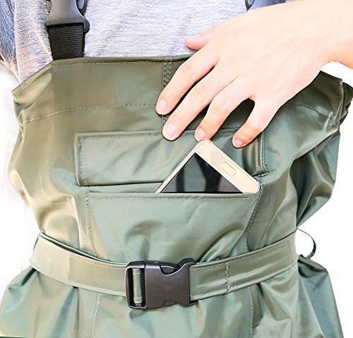 Chest Wader Fishing Hunting Boot Foot Waders, Durable Waterproof Light Weight Affortable + Wader Hanger