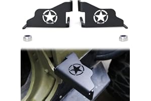 Bestaoo Metal Steel Front Door Foot Pegs Rest Pedals for 2007-2017 Jeep Wrangler JK JKU Accessories - 1 Pair