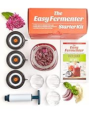 Easy Fermenter Wide Mouth Lid Kit (3 Lids + 3 Weights + Pump) – The Complete Starter Kit With Everything You Need To Begin Fermenting