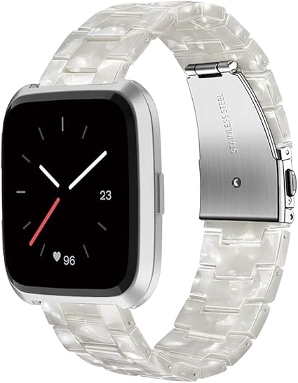 fitbit versa rose gold white band