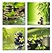 Home Art Contemporary Art Zen Giclee Canvas Prints Framed Canvas Wall Art for Home Decor Perfect 4 Panels Wall Decorations for Living Room Bedroom Office Each Panel Size:12x12inch