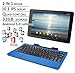 RCA Viking Pro Blue Edition 10 Inch Touchscreen 2 In 1 Tablet Laptop (Quad-Core Processor, 32G storage, Detachable Keyboard, Free Office Moblie APP, IPS Display, Android 6.0)