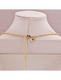 Jane Stone Collar de burbujas de piedra flotantes, collar con diseño de gotas, joyas para mujer