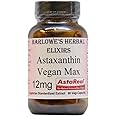 Barlowe's Herbal Elixirs Astaxanthin Supplements | AstaReal Astaxanthin Vegan Max 12mg | 60 Veggie Capsules | Astaxantina
