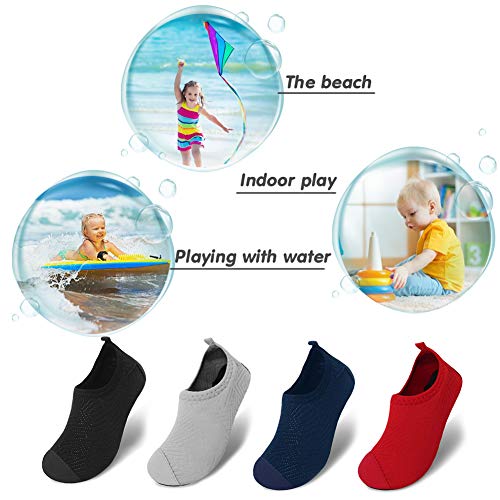 Boys Girls Water Shoes Lightweight Comfort Sole Easy Walking Athletic Slip on Aqua Sock Toddler Little Kid Big Kid Blue 2.5~3 Big Kid