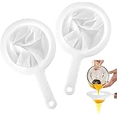 2 Pcs Fine Mesh Strainer Nylon Strainer for Juice Fine Mesh Sieve Mesh Strainer with Plastic Handle for Juicing Coffee Nut Mi