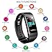 LEMFO Fitness Tracker Colour Screen Heart Rate Monitor Swimming Waterproof Activity Tracker Smartband Sleep Monitor Pedometer color Smart Bracelet Wristband for IOS Android
