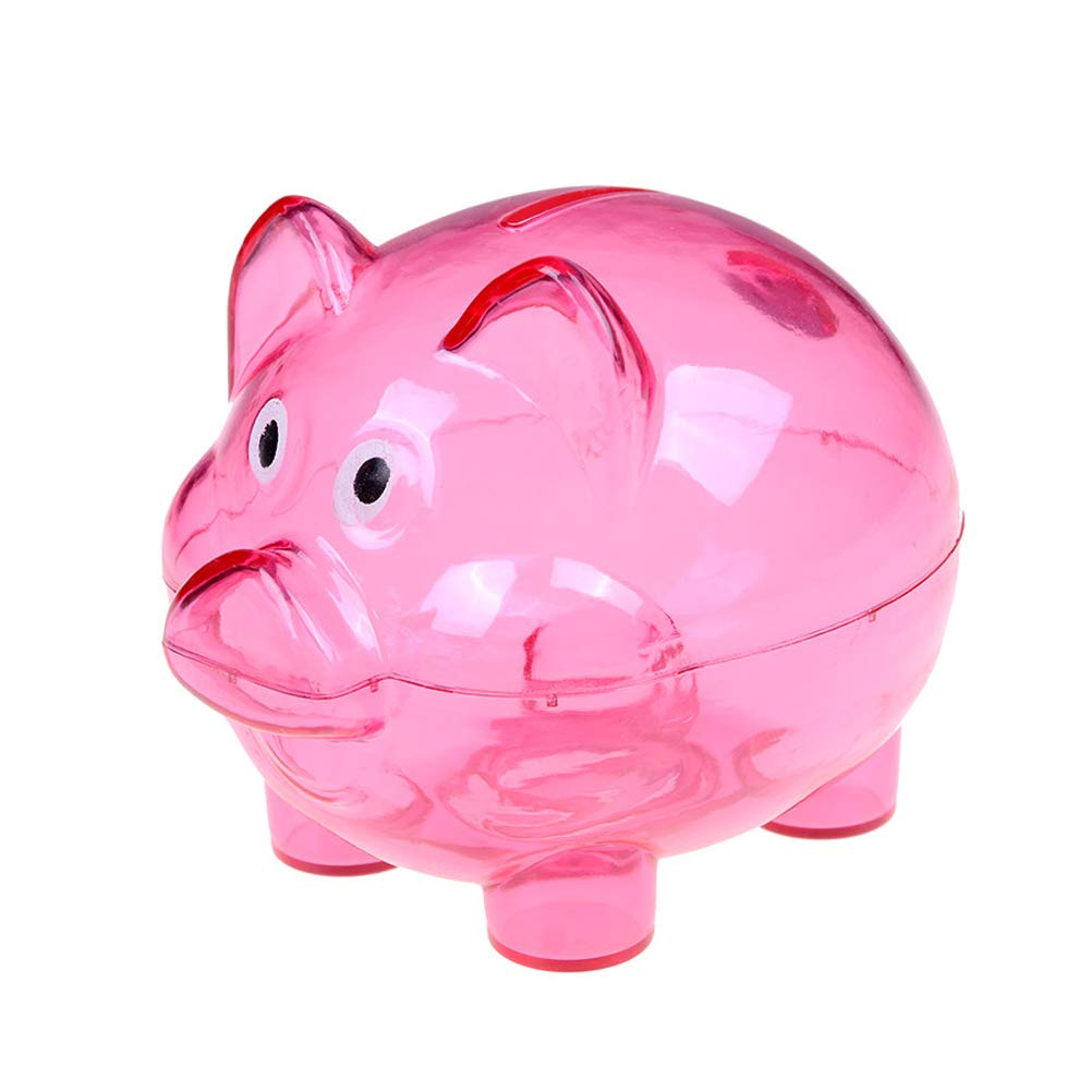 Amazon Com Cartoon Plastic Piggy Bank Coin Money Cash Saving Box - amazon com cartoon plastic piggy bank coin money cash saving box for kid rose baby
