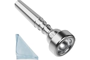 Silver Trumpet Mouthpiece 5C Trumpet Mouthpiece with Box Cleaning Cloth Compatible with Yamaha Bach Conn King Musical Instrum
