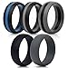 SacoBand Silicone Wedding Rings - Middle Line & Plain