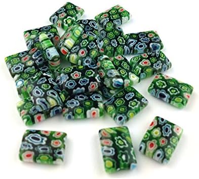 Beads Glass Millefiori Style 10x14mm 25 pieces MILLI-119
