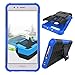 Huawei Honor 8 Case,Mama Mouth Shockproof Heavy Duty Combo Hybrid Rugged Dual Layer Grip Cover with Kickstand For Huawei Honor 8 Smartphone 2016 (With 4 in 1 Free Gift Packaged),Blue
