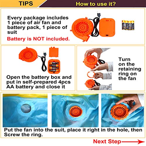 Arokibui USB Mini Upgrade Inflatable Costume Fan Replacement Blow up