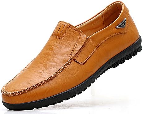 VanciLin Men's Casual Leather Slip on Penny Loafers Shoes