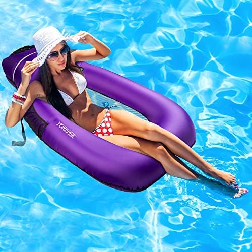 Pool Float, Upgraded Inflatable Pool Raft No Pump Required, Yorepek