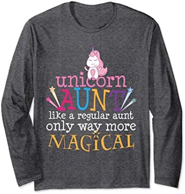 Unisex Funny Aunt T-Shirt Unicorn Auntie Gift from Niece Nephew 2XL Dark Heather