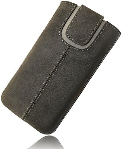 Genuine Real Cowhide Leather Pouch Case Cover Sleeve Slip-In Pull Tab Lenovo P2