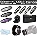 Essential Lens Kit For The Canon SX30IS SX30 IS SX40HS SX40 HS Digital Camera Includes HD .43x Wide Angle Lens + 52MM Close Up Lens Kit Includes +1 +2 +4 +10 + 3pc High Res Filter Kit (UV-CPL-FLD) + Lens Hood + MicroFiber Cleaning Cloth