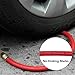 Maxaline Non-Kinking Rubber Lead-in Air Hose 3/8inch x 3FT 300PSI with 1/4inch Solid Brass Swivel Fittings Red