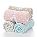 LeerKing Soft Baby Blankets 2 Pack Receiving Blankets for Infant Toddler Flannel Fleece Swaddle Blankets Present for Newborn Babies and Kids, 30