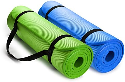 HemingWeigh 1/2-Inch Extra Thick High Density Exercise Yoga Mat with Carrying Strap for Exercise, Yoga and Pilates
