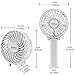 Welltop Mini Handheld Fan Rechargeable Battery Operated Fan Portable Personal Cooling Fan Foldable Desk Table Fan for Household Office Outdoors Traveling (White)