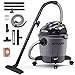AUTLEAD Wet Dry Vacuum 5.5 HP 5 Gallon Pure Copper Motor Wet/Dry/Blow 3 in 1 Shop Vac, Stable Round Bucket Design with Pulley System and HEPA Filter, WDS01A