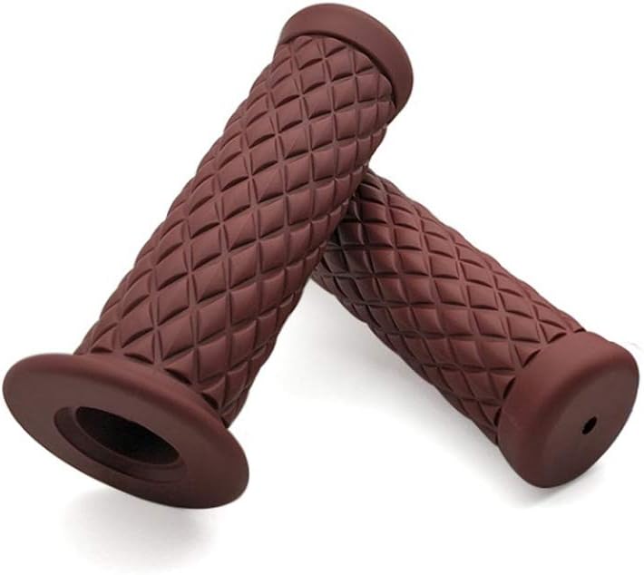 Motorcycle Rubber Retro Grips Comfortable Hand Handlebar 7/8" 22mm 1"24mm Non Slip Rubber Handle Grips For Kawasaki Honda Yamaha: Automotive