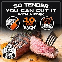 Grumpy Butcher New York Strip Steak, 8 Pack