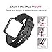 GHIJKL for Fitbit Blaze Slim Bands with Frame, TPU Replacement Sport Strap with Black Frame for Fitbit Blaze Smart Fitness Watch, Large Small, Black