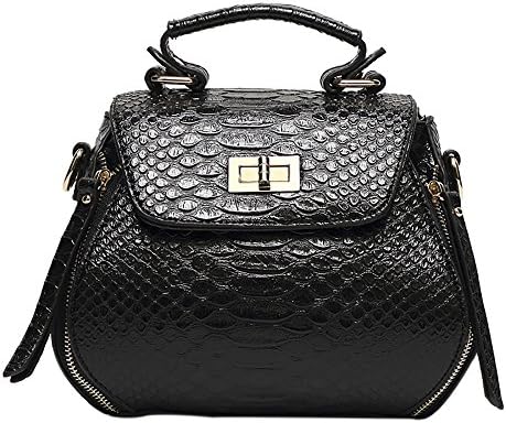 QZUnique Women's Package Cover Type Elegant Lady Style Top Handle Cross Body Shoulder Bag Black