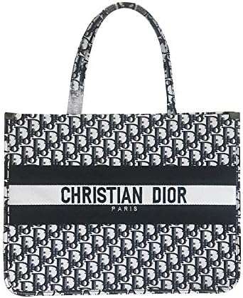 DIOR BOOK TOTE BAG IN EMBROIDERED DIOR OBLIQUE CANVAS