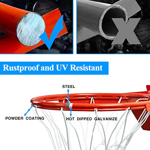 image for katop Basketball Flex Rim Replacement，Heavy Duty Breakaway Spring Ba
