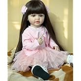 FALVIA 22 Inches Realistic Reborn Baby Dolls Vinyl Full Body Girl Reborn Toddler Baby Dolls that Look