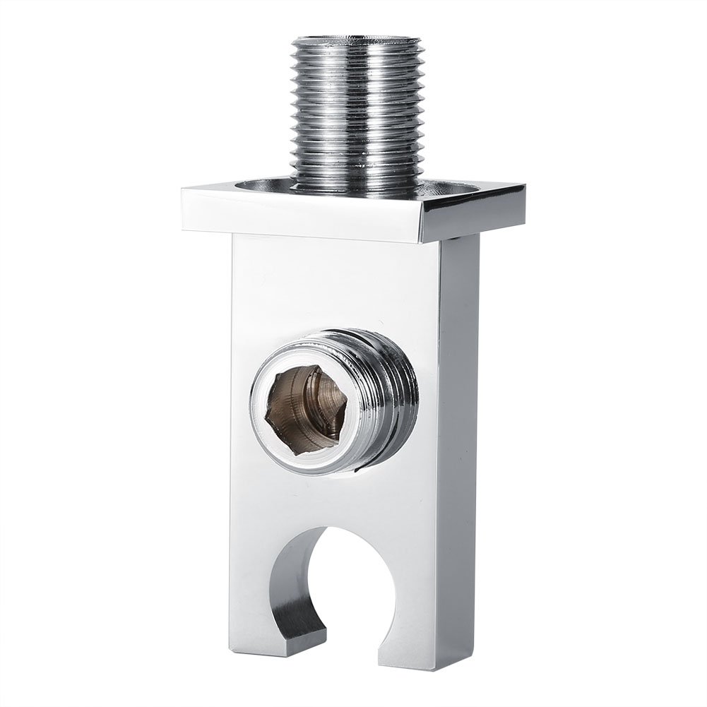 Shower Wall Outlet Elbow Handset Holder, Chrome F-Y290 Shower Outlet Elbow Holder for Hose Brass Head Bracket Wall Connector