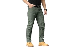 NAVEKULL Men's Hiking Tactical Pants Rip-Stop Military Combat Cargo Pants Lightweight Army Work Outdoor Trousers