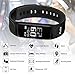 Fitness Tracker iKustar Smart Bracelet Pedometer Heart Rate Monitor Sleep Monitor Calorie Counter Pedometer Sport Activity Tracker With HD OLED Touch Screen for Android and IOS Smart Phone (Black)