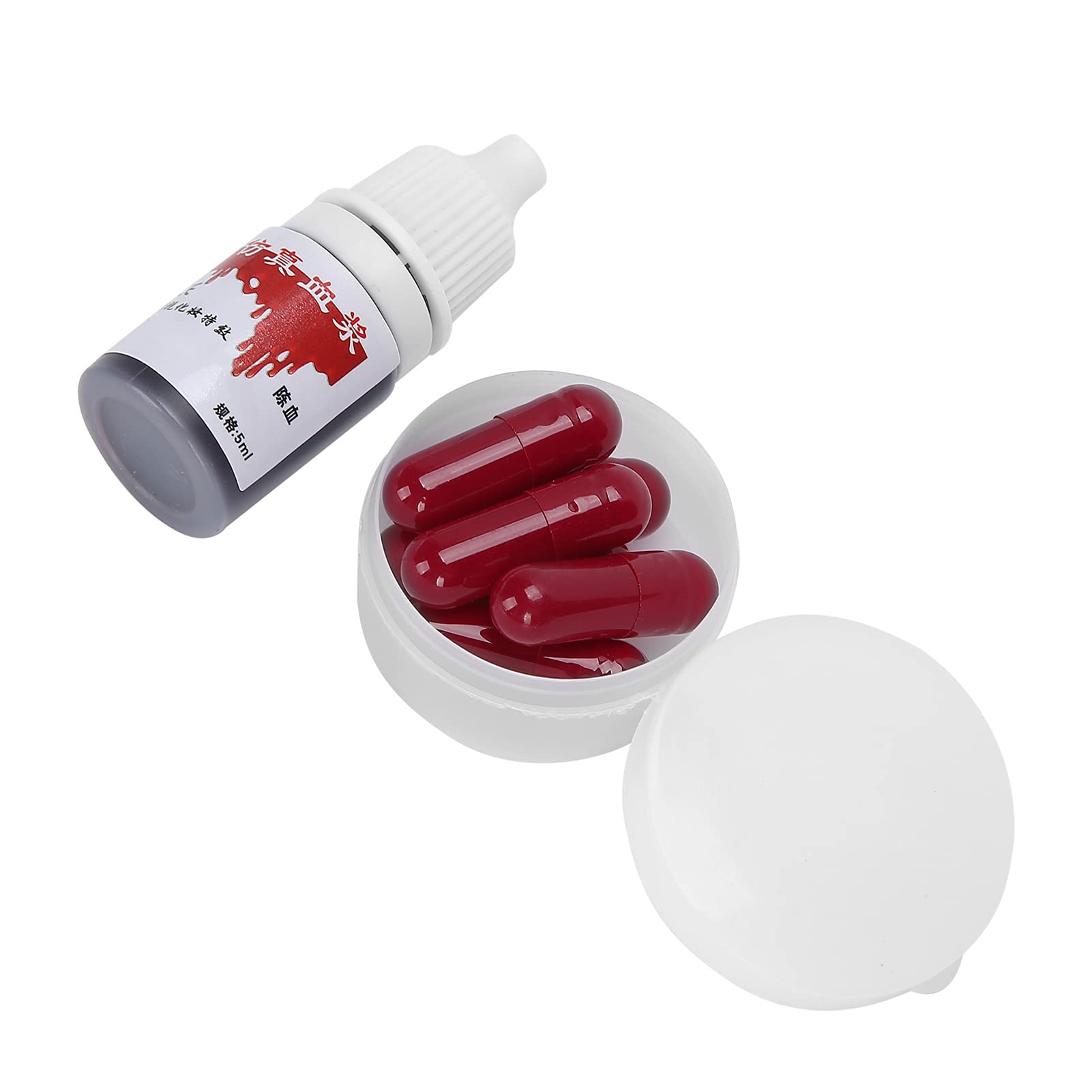 Fake Blood Capsules, Costume Cosplay Prop Trick, Perfect Tricky Props at Halloween, Suitable for Theater, Film, Special Effects or Fun