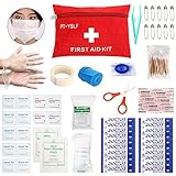 Mini First Aid Kit Medical Survival Bag,77 Piece Small First Aid Kit,Emergency CPR Face Mask,Compact for Emergency at Travel, Home, Office, Vehicle,Camping,Hiking, Workplace,Outdoor,Survival