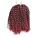 BeautyGrace Pack of 3 Marlybob Crochet Braids Hair Ombre Afro Kinky Curly Braiding Hair Extensions for Girl Women(8