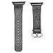 Apple Watch Band, iitee Glitter Bling Replacement Leather Bracelet for Apple Watch Series 3 Series 2 Series 1 (Black 42mm)