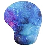 Memory Foam Mousepad With Wrist Support Galaxy Space Customized Personality Desings Ergonomic Mouse Pad