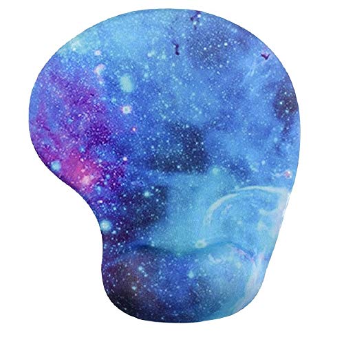 Memory Foam Mousepad With Wrist Support Galaxy Space Customized Personality Desings Ergonomic Mouse Pad