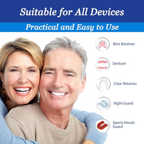 Yoerxing Denture Cleaning Tablets, Retainer Cleaner, Complete Clean for Dental Appliances, Clean, Effective Dental Cleaning for Teeth and Retainers