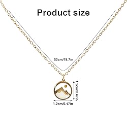 Mikovivi Faith Necklace for Women, Gold Mountain