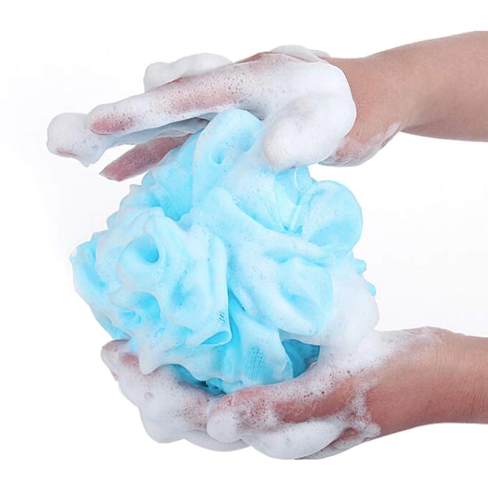 Bath Sponges Bath Loofahs Mesh Pouf Shower Wash Ball Large 5 Packs 60g Each Soft Eco-Friendly for Men& Women Cleanse, Smooths Skin, Exfoliating: Beauty
